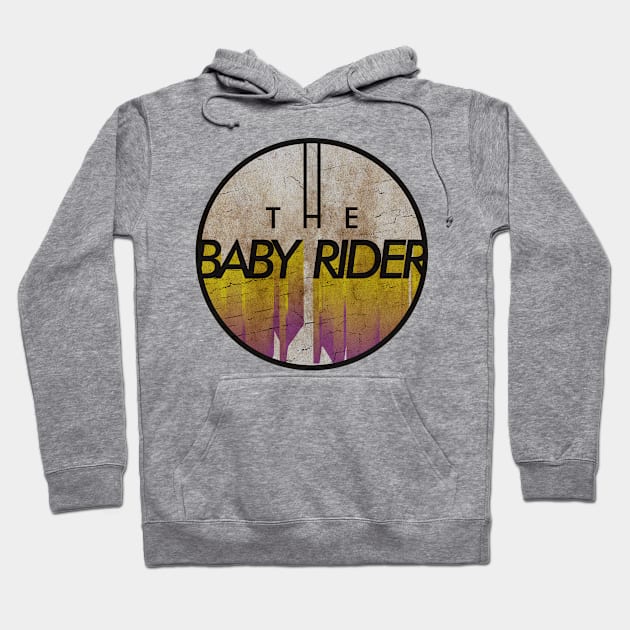 THE BABY RIDER - VINTAGE YELLOW CIRCLE Hoodie by GLOBALARTWORD